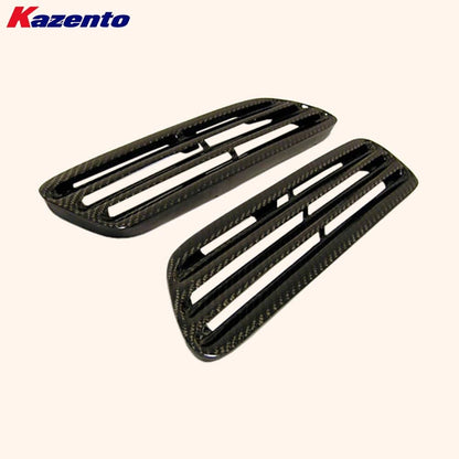 Kazento For Mitsubishi Evolution EVO 10 CZ4A 07-16 OE Style Carbon Hood Air Vents 2pcs