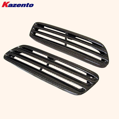 Kazento For Mitsubishi Evolution EVO 10 CZ4A 07-16 OE Style Carbon Hood Air Vents 2pcs