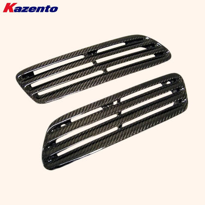 Kazento For Mitsubishi Evolution EVO 10 CZ4A 07-16 OE Style Carbon Hood Air Vents 2pcs