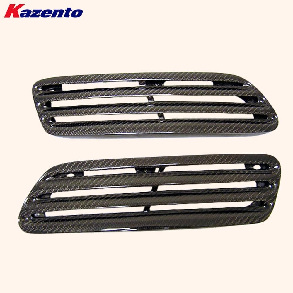 Kazento For Mitsubishi Evolution EVO 10 CZ4A 07-16 OE Style Carbon Hood Air Vents 2pcs