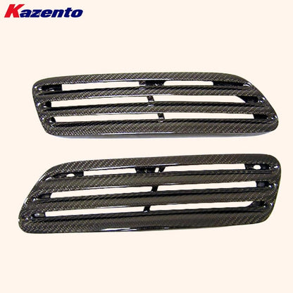 Kazento For Mitsubishi Evolution EVO 10 CZ4A 07-16 OE Style Carbon Hood Air Vents 2pcs
