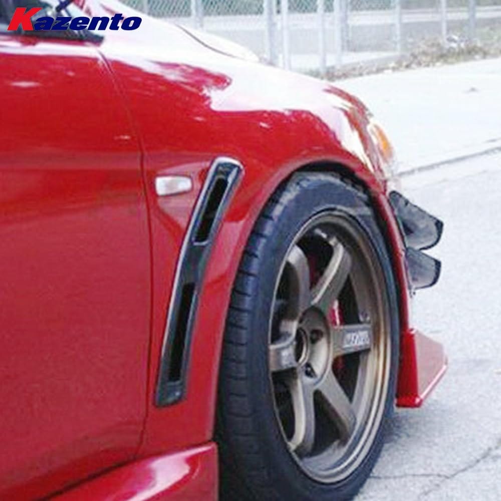 Kazento For Mitsubishi Evolution EVO 10 CZ4A 07-16 V-Style Carbon Front Fender Vents Kazento Carbon Parts 车身侧板 EVO10-FV-VA-CF