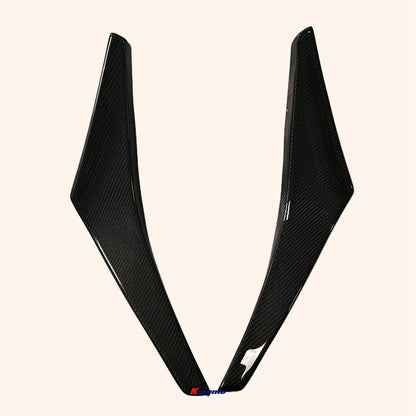 Kazento For Mitsubishi Evolution EVO 8 03-05 Carbon Fiber VS Style Front Bumper Canards Kazento Carbon Parts 车身侧板 EV08-CANA-VA-CF