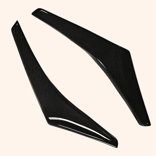 Kazento For Mitsubishi Evolution EVO 8 03-05 Carbon Fiber VS Style Front Bumper Canards Kazento Carbon Parts 车身侧板 EV08-CANA-VA-CF