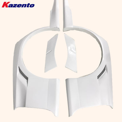 Kazento For Mitsubishi Evolution VIII EVO 8 9 Sedan VTX Fiberglass Rear Over Fender Kazento Carbon Parts 车身侧板 EVO8-RF-VTX-FRP