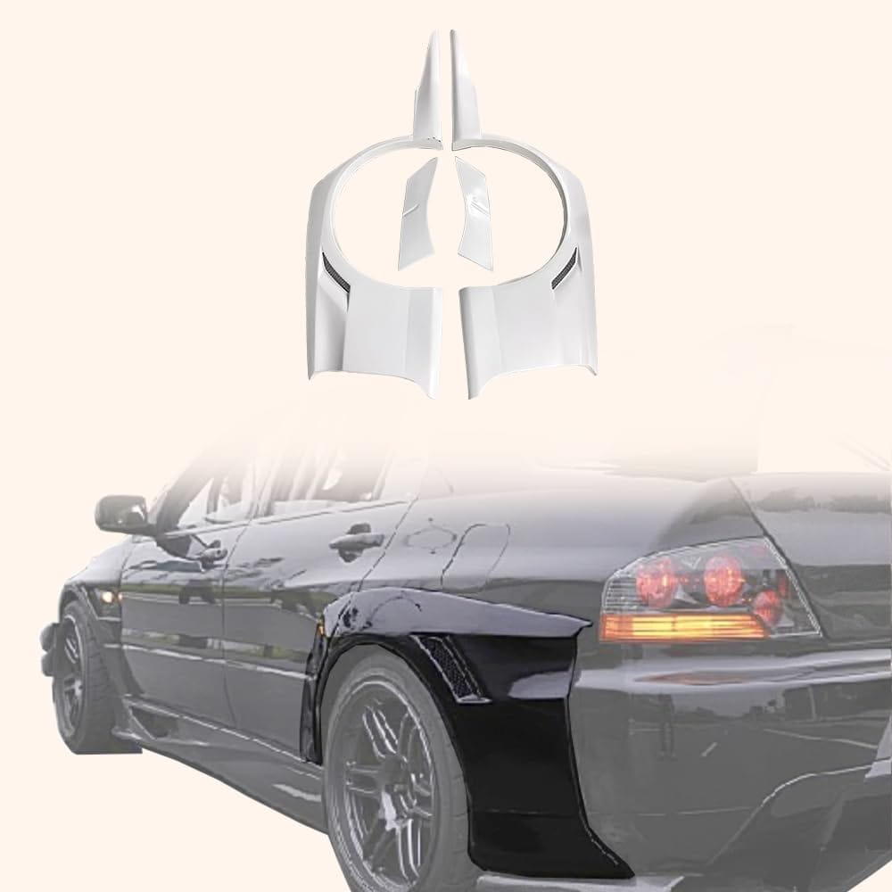 Kazento For Mitsubishi Evolution VIII EVO 8 9 Sedan VTX Fiberglass Rear Over Fender Kazento Carbon Parts 车身侧板 EVO8-RF-VTX-FRP