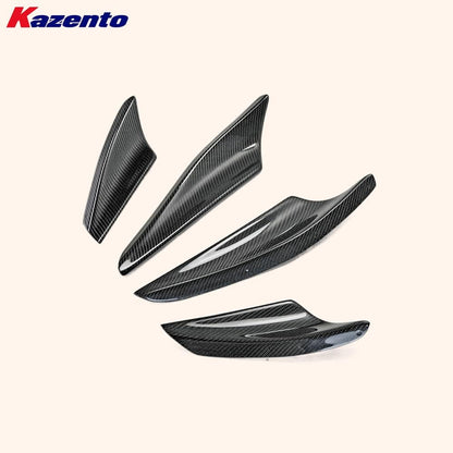 Kazento For Mitsubishi Evolution X EVO 10 CZ4A 07-16 VRS Carbon Front Bumper Canard 4pcs