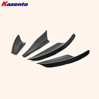Kazento For Mitsubishi Evolution X EVO 10 CZ4A 07-16 VRS Carbon Front Bumper Canard 4pcs