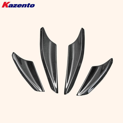 Kazento For Mitsubishi Evolution X EVO 10 CZ4A 07-16 VRS Carbon Front Bumper Canard 4pcs