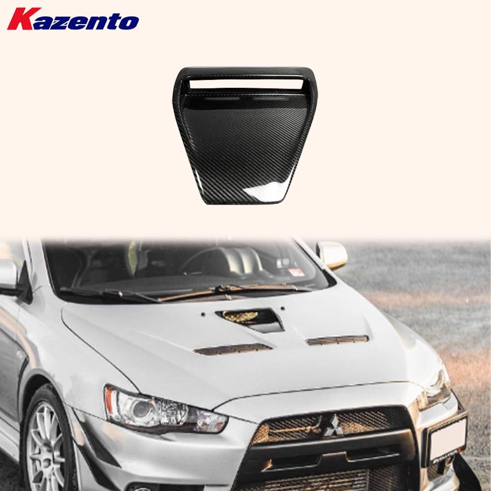 Kazento For Mitsubishi Evolution X EVO 10 CZ4A Sedan 07-16 OEM Style Hood Scoop Carbon