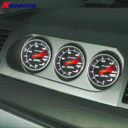 Kazento For Mitsubishi Evolution X EVO 10 (RHD) 07-16 M7 Carbon Triple Gauge Pod 60mm Kazento Carbon Parts 车身侧板 EVO10-POD-TRI-60R-CF