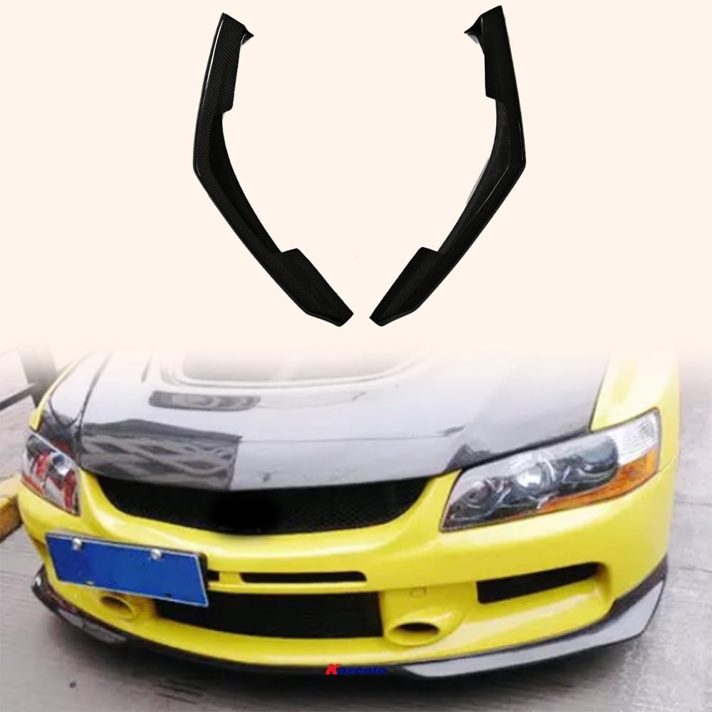 Kazento For Mitsubishi Lancer EVO 8 JP Style Carbon Fiber Front Lip Bumper Splitter Kazento Carbon Parts 车身侧板 EV08-FL-JP-CF