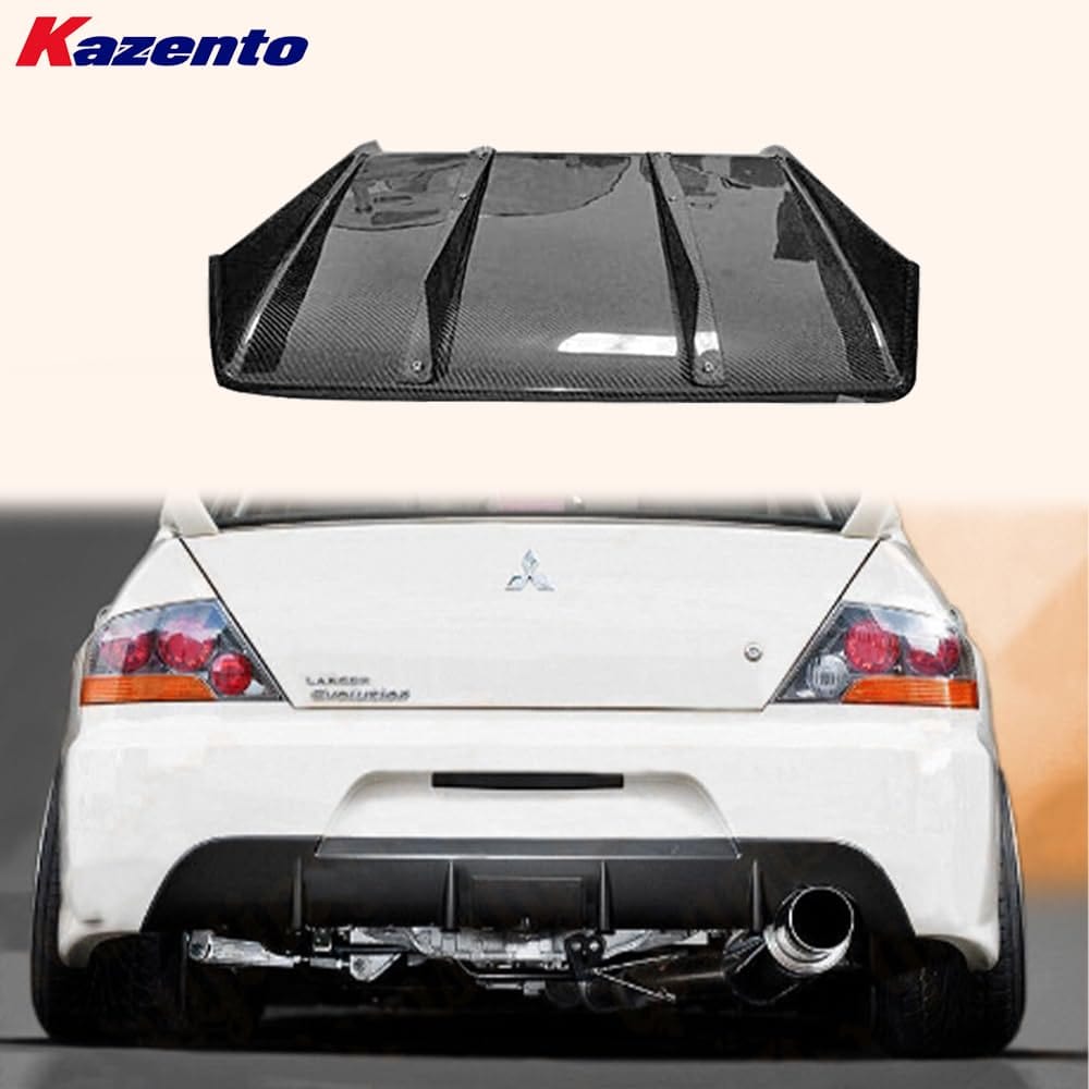 Kazento For Mitsubishi Lancer Evolution EVO 7 8 9 CT9A Sedan 01-07 Carbon Rear Diffuser Kazento Carbon Parts 车身侧板 EVO9-DIF-WFIN-CF