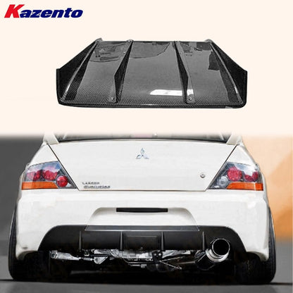 Kazento For Mitsubishi Lancer Evolution EVO 7 8 9 CT9A Sedan 01-07 Carbon Rear Diffuser Kazento Carbon Parts 车身侧板 EVO9-DIF-WFIN-CF