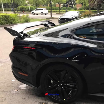Kazento For Mustang 2015-2018 AP Style For Ford Wet Carbon Rear Trunk Bumper GT Spoiler Wing Kazento Carbon Parts 车身侧板 MUST1518-RS-AP-CF