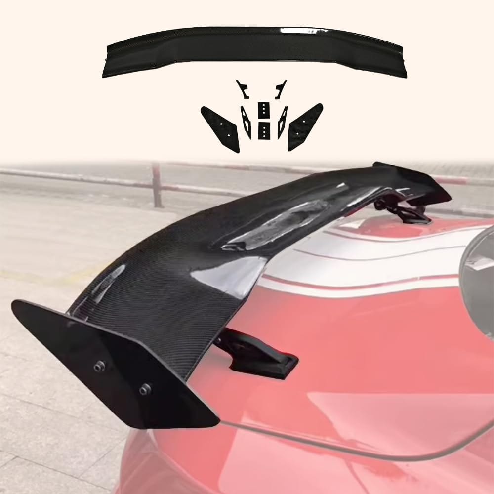 Kazento For Mustang 2015-2018 AP Style For Ford Wet Carbon Rear Trunk Bumper GT Spoiler Wing Kazento Carbon Parts 车身侧板 MUST1518-RS-AP-CF