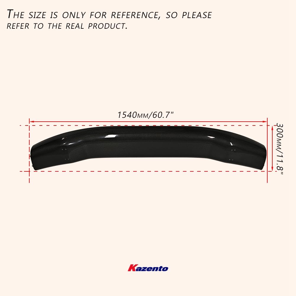 Kazento For Mustang 2015-2018 AP Style For Ford Wet Carbon Rear Trunk Bumper GT Spoiler Wing