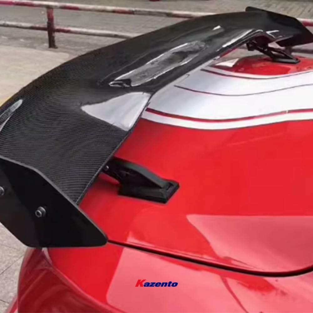 Kazento For Mustang 2015-2018 AP Style For Ford Wet Carbon Rear Trunk Bumper GT Spoiler Wing
