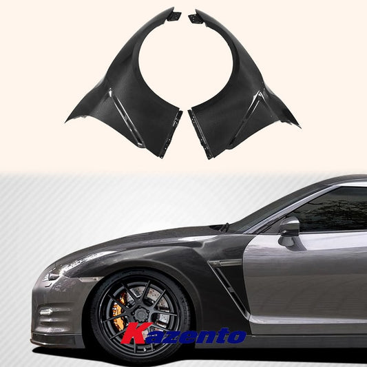 Kazento For Nissan 09-16 R35 Gtr Oem Front Fender (With Fender Vents) Carbon Fiber Kazento Carbon Parts 车身侧板 R35-FF-OE-CF