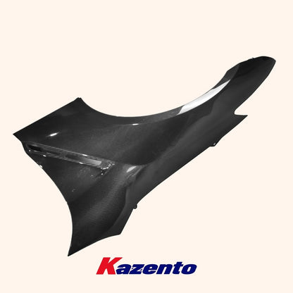 Kazento For Nissan 09-16 R35 Gtr Oem Front Fender (With Fender Vents) Carbon Fiber
