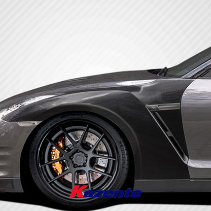 Kazento For Nissan 09-16 R35 Gtr Oem Front Fender (With Fender Vents) Carbon Fiber