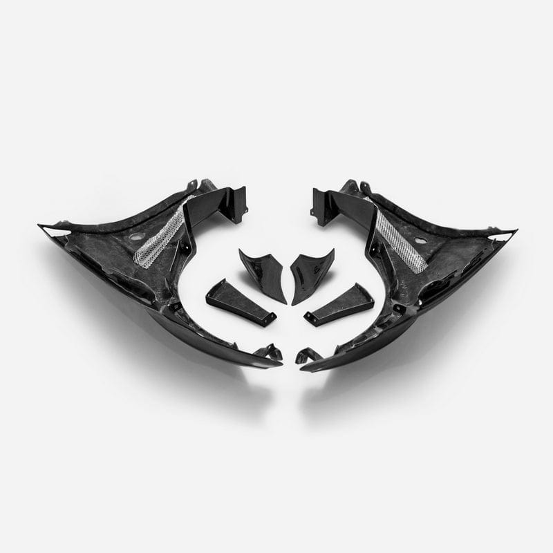 Kazento For Nissan 09 Onwards 370Z Z34 Vrs Style Front Fender With Front Bumper Extension Fiber Glass Kazento Carbon Parts 车身侧板 Fiber Glass (Unpaint) 370Z-FF-VRS-FRP