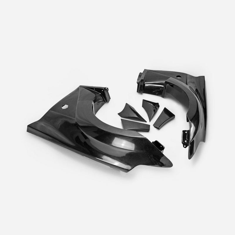 Kazento For Nissan 09 Onwards 370Z Z34 Vrs Style Front Fender With Front Bumper Extension Fiber Glass Kazento Carbon Parts 车身侧板 Fiber Glass (Unpaint) 370Z-FF-VRS-FRP