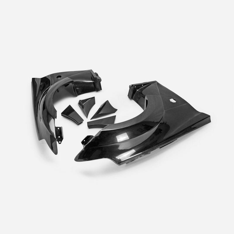 Kazento For Nissan 09 Onwards 370Z Z34 Vrs Style Front Fender With Front Bumper Extension Fiber Glass Kazento Carbon Parts 车身侧板 Fiber Glass (Unpaint) 370Z-FF-VRS-FRP