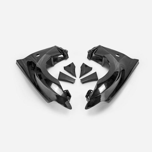 Kazento For Nissan 09 Onwards 370Z Z34 Vrs Style Front Fender With Front Bumper Extension Fiber Glass Kazento Carbon Parts 车身侧板 Fiber Glass (Unpaint) 370Z-FF-VRS-FRP