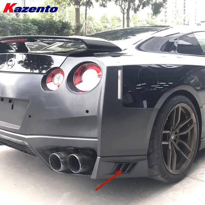Kazento For Nissan 17-22 R35 GTR OE Style Carbon Fiber Rear Bumper Bottom Lip Side Duct Kazento Carbon Parts 车身侧板 R35-RLVT-OE-17-CF
