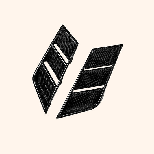 Kazento For Nissan 17-22 R35 GTR OE Style Carbon Fiber Rear Bumper Bottom Lip Side Duct