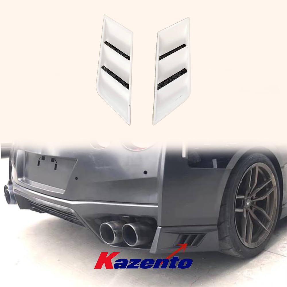 Kazento For Nissan 17-22 R35 GTR OE Style Rear Bumper Bottom Lip Side Duct FRP Unpaint Kazento Carbon Parts 车身侧板 R35-RLVT-OE-17-FRP