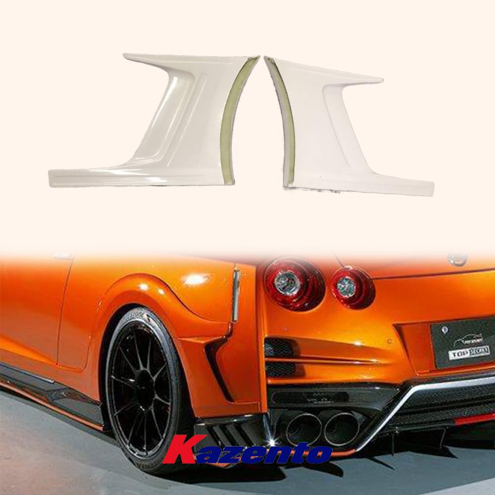 Kazento For Nissan 17-22 R35 GTR TS Style Rear Bumper Fender Side Duct Vent FRP Unapaint Kazento Carbon Parts 车身侧板 R35-RBV-TS-17-FRP
