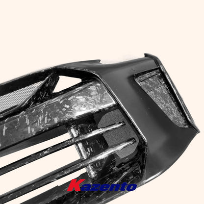 Kazento For Nissan 17+ R35 Gtr Tops Style Partial Forged Carbon Front Bumper  W/O Lip