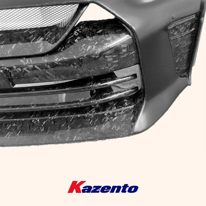 Kazento For Nissan 17+ R35 Gtr Tops Style Partial Forged Carbon Front Bumper  W/O Lip
