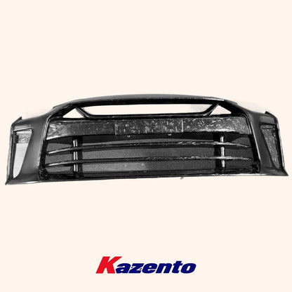 Kazento For Nissan 17+ R35 Gtr Tops Style Partial Forged Carbon Front Bumper  W/O Lip