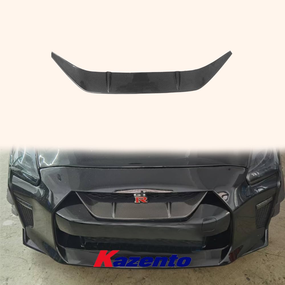 Kazento For Nissan 17- R35 GTR Type M Carbon Fiber Front Bumper Hood Grille Cover Kazento Carbon Parts 车身侧板 R35-FG-M-17-CF