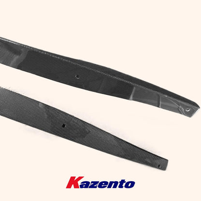 Kazento For Nissan 17+ R35 GTR VS17Ver Style Carbon Fiber Side Skirts Exetension Add On Kazento Carbon Parts 车身侧板 R35-SSX-VA17-17-CF