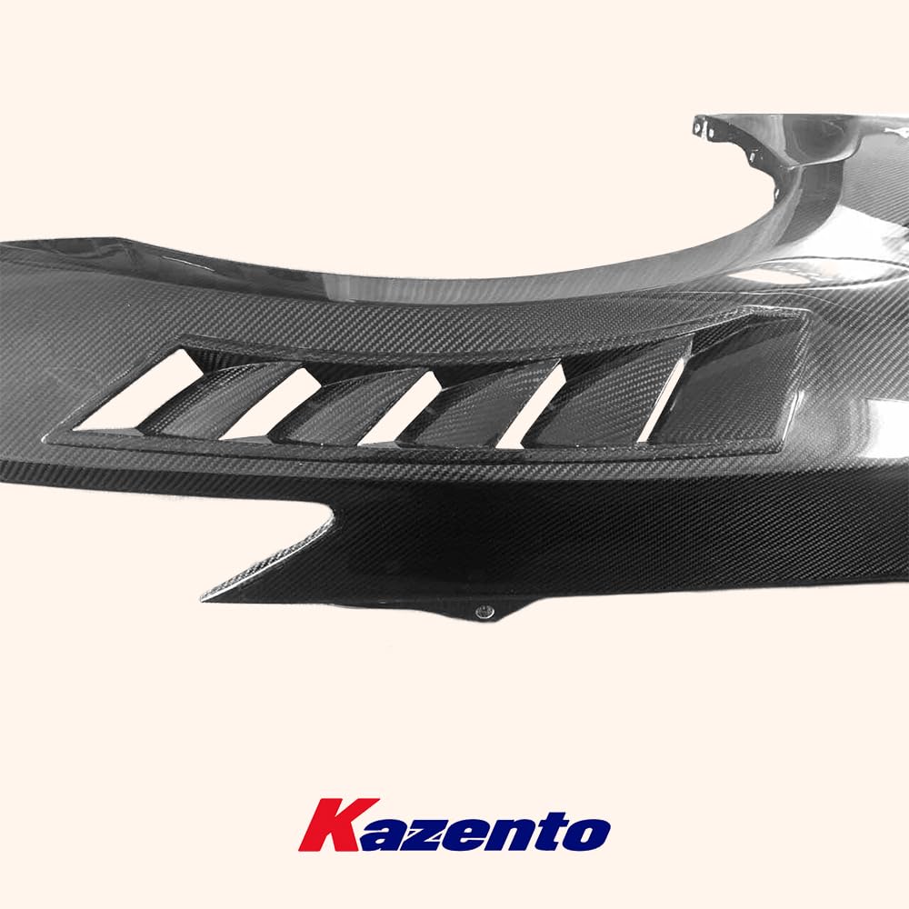 Kazento For Nissan 17- R35 Gtr Vs19Ver Mag Style Carbon Front Fender Ver3  W/Nis Vent Kazento Carbon Parts 车身侧板 R35-FF-VA19-17-CF