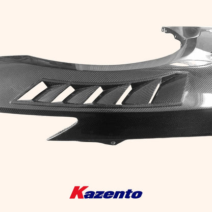 Kazento For Nissan 17- R35 Gtr Vs19Ver Mag Style Carbon Front Fender Ver3  W/Nis Vent Kazento Carbon Parts 车身侧板 R35-FF-VA19-17-CF