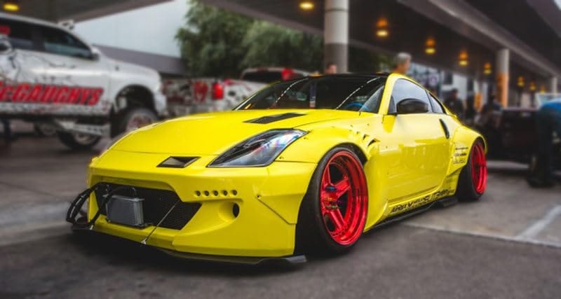 Kazento For Nissan 2003-08 Z33 350Z ROCK Style Fiberglass FRP Unpaint Front Bumper Lip Kazento Carbon Parts 车身侧板 350Z-FL-RB2-FRP