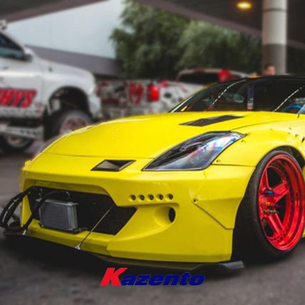 Kazento For Nissan 2003-08 Z33 350Z ROCK Style Fiberglass FRP Unpaint Front Bumper Lip Kazento Carbon Parts 车身侧板 350Z-FL-RB2-FRP