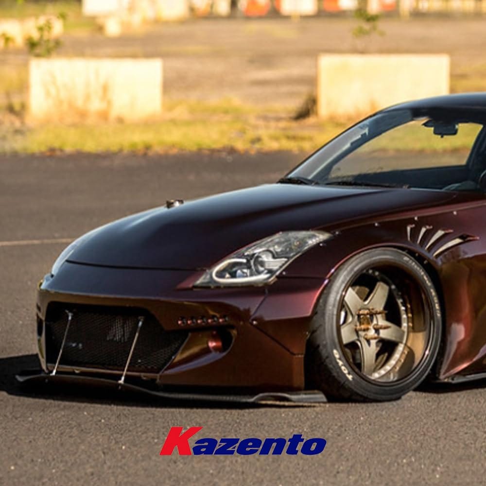Kazento For Nissan 2003-08 Z33 350Z ROCK Style Fiberglass FRP Unpaint Front Bumper Lip Kazento Carbon Parts 车身侧板 350Z-FL-RB2-FRP