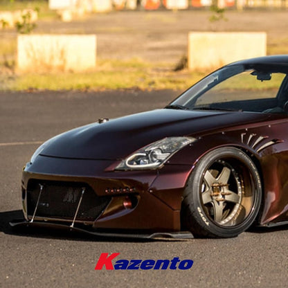 Kazento For Nissan 2003-08 Z33 350Z ROCK Style Fiberglass FRP Unpaint Front Bumper Lip Kazento Carbon Parts 车身侧板 350Z-FL-RB2-FRP