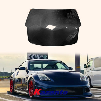 Kazento For Nissan 350Z 2006-2008 OE Style Carbon Front Bumper Hood Bonnet Body Kits Kazento Carbon Parts 引擎盖 350Z-HOOD-OE-07ON-CF