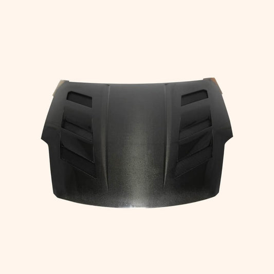 Kazento For Nissan 350Z Z33 AM Style Carbon Fiber Vented Front Bumper Hood Bonnet