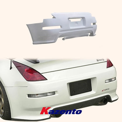 Kazento For Nissan Fairlady Z33 350Z ING Style Fiberglass Wide Body Rear Bumper With Lip Kazento Carbon Parts 车身侧板 350Z-RB-ING-FRP