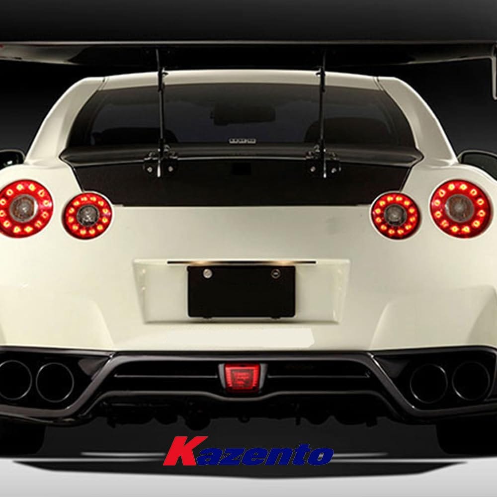 Kazento For Nissan GTR R35 08-11 13-Ver VR Style Carbon Rear Bumper Under Skirt Diffuser Kazento Carbon Parts 车身侧板 R35-RL-13VA-EARLY-CF