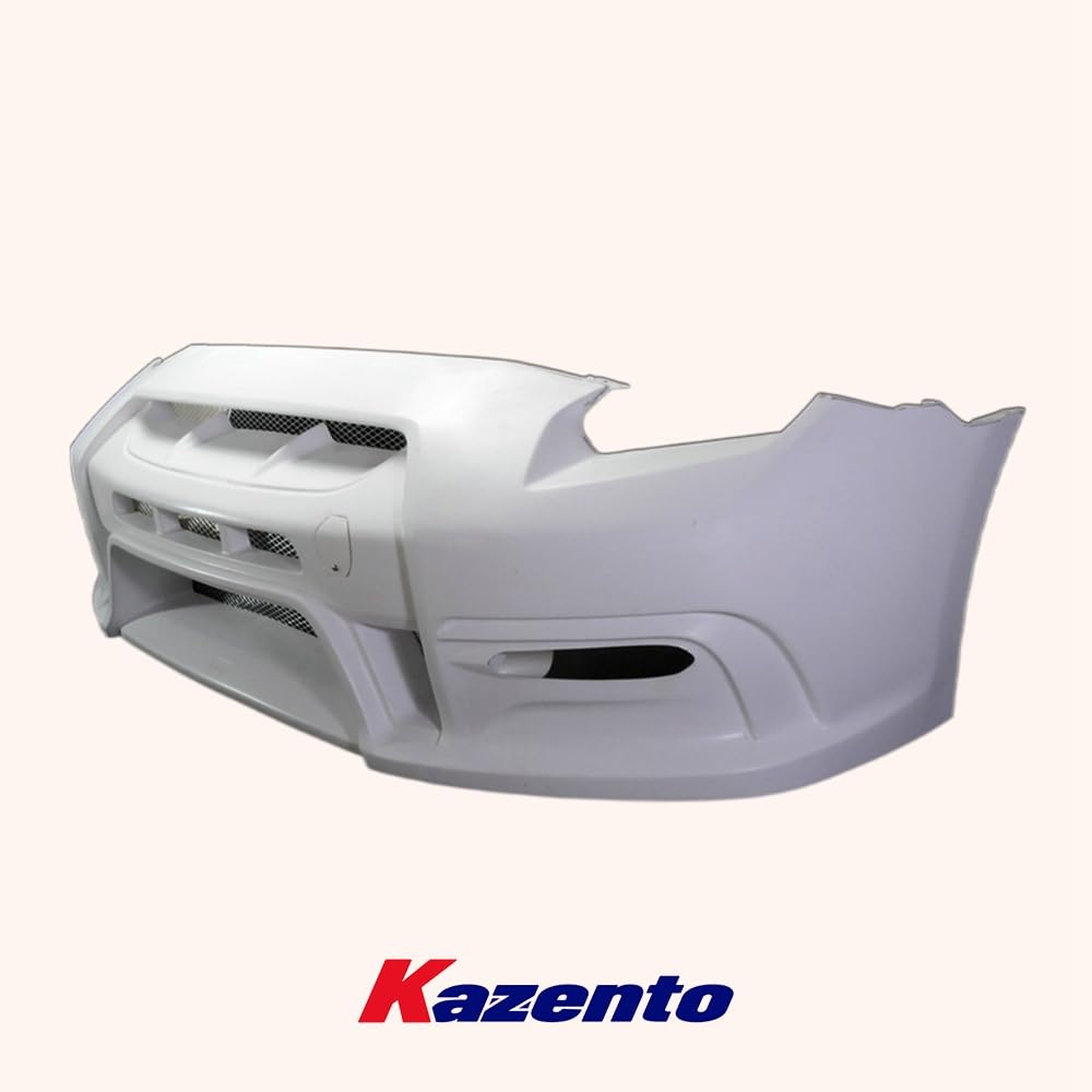 Kazento For Nissan GTR R35 08-11 13Ver VR Style Front Bumper Body Kit Fiberglass Unpaint Kazento Carbon Parts 车身侧板 R35-FB-13VA-FRP