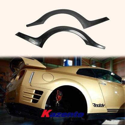 Kazento For Nissan GTR R35 (08-16 Only) TS Style Fiberglass Rear Fender Flares Cover Kazento Carbon Parts 车身侧板 R35-ARCH-TS-FRP